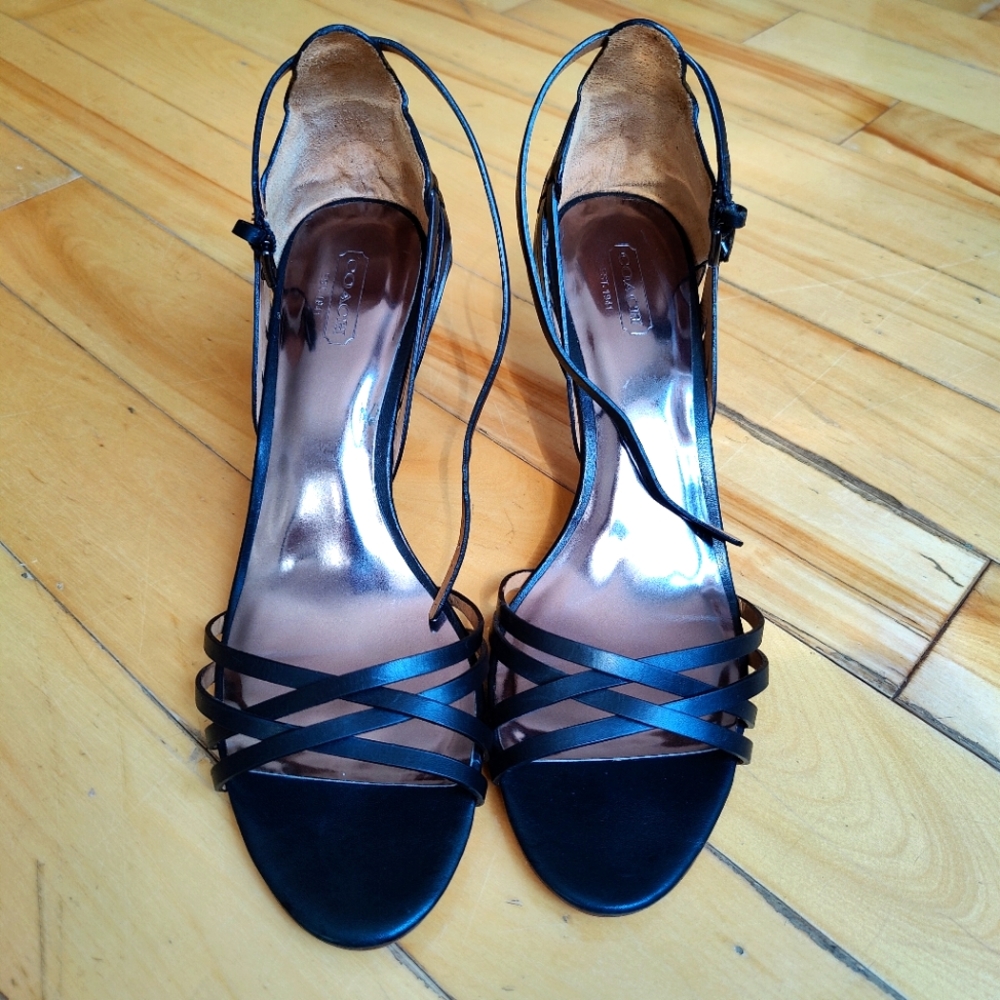Coach 'Kamea' strappy stiletto sandals - 9.5 b